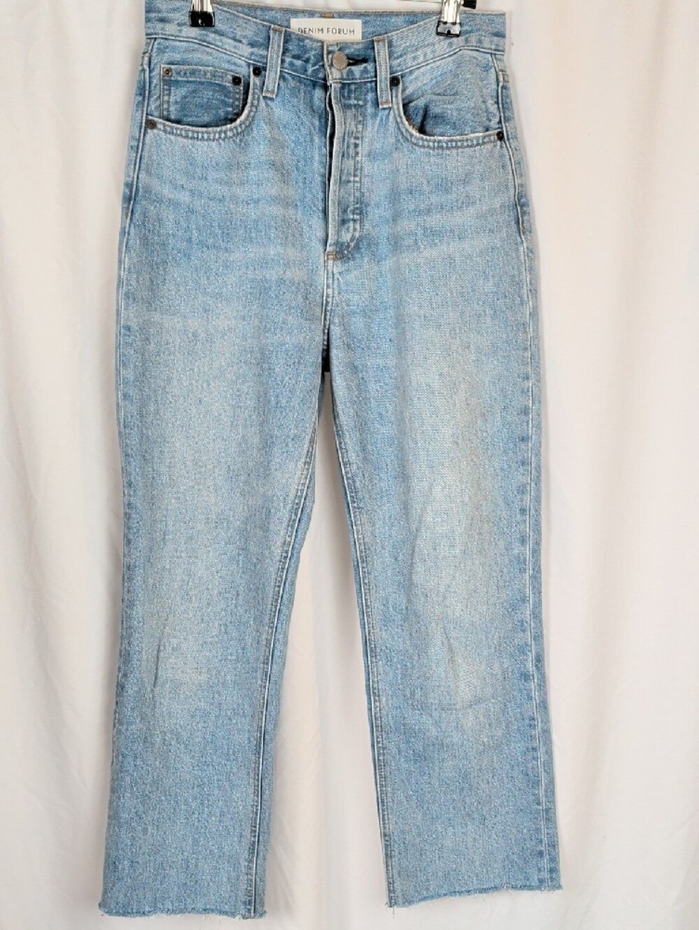 Denim Forum Aritzia High Rise Straight Leg Organic Denim Jeans 24
